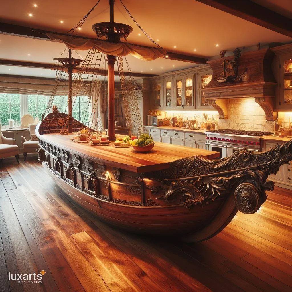 Set Sail in Style: Pirate Ship Kitchen Islands for Nautical Kitchens luxarts pirate ship kitchen islands 3 jpg