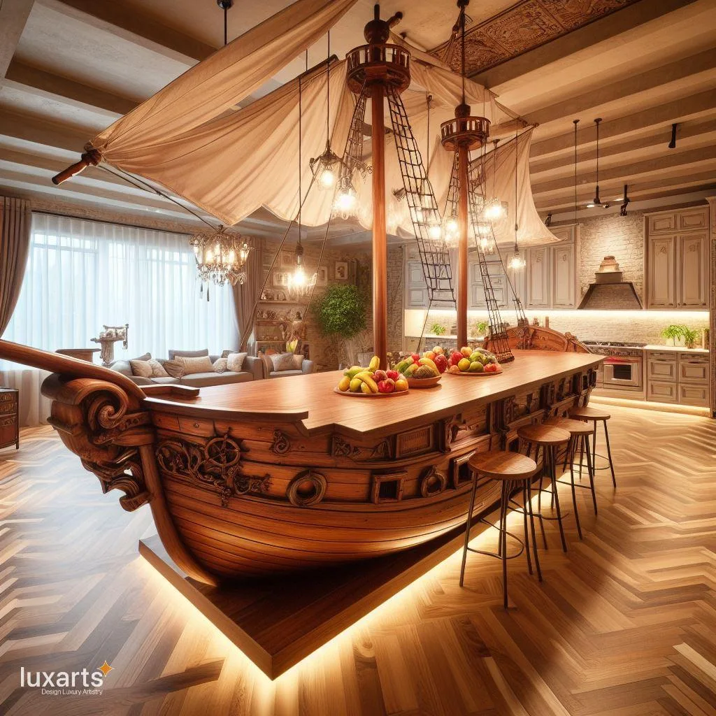 Set Sail in Style: Pirate Ship Kitchen Islands for Nautical Kitchens luxarts pirate ship kitchen islands 4 jpg