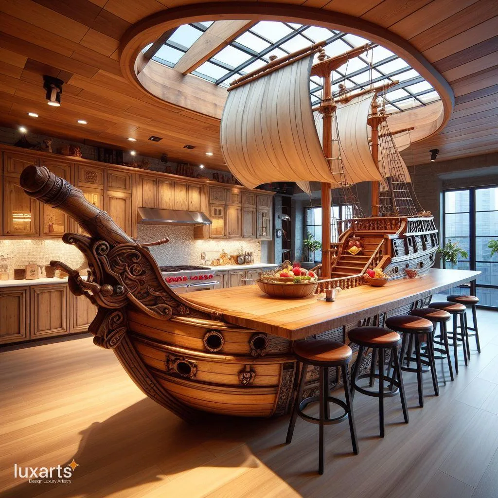 Set Sail in Style: Pirate Ship Kitchen Islands for Nautical Kitchens luxarts pirate ship kitchen islands 5 jpg