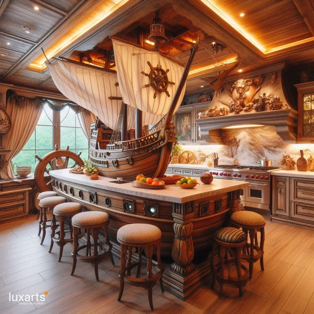 Set Sail in Style: Pirate Ship Kitchen Islands for Nautical Kitchens luxarts pirate ship kitchen islands 7 jpg