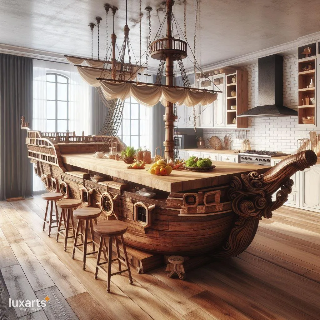 Set Sail in Style: Pirate Ship Kitchen Islands for Nautical Kitchens luxarts pirate ship kitchen islands 8 jpg