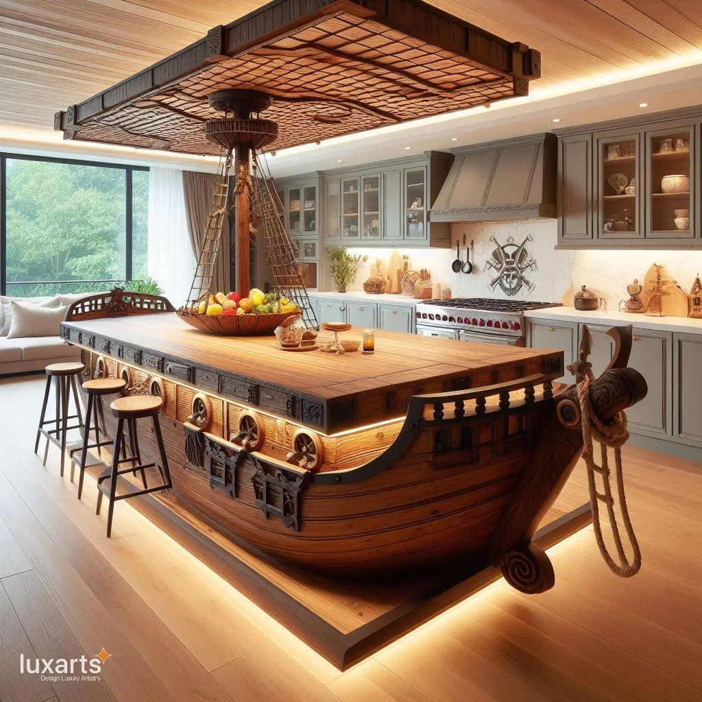 Set Sail in Style: Pirate Ship Kitchen Islands for Nautical Kitchens luxarts pirate ship kitchen islands 9 jpg