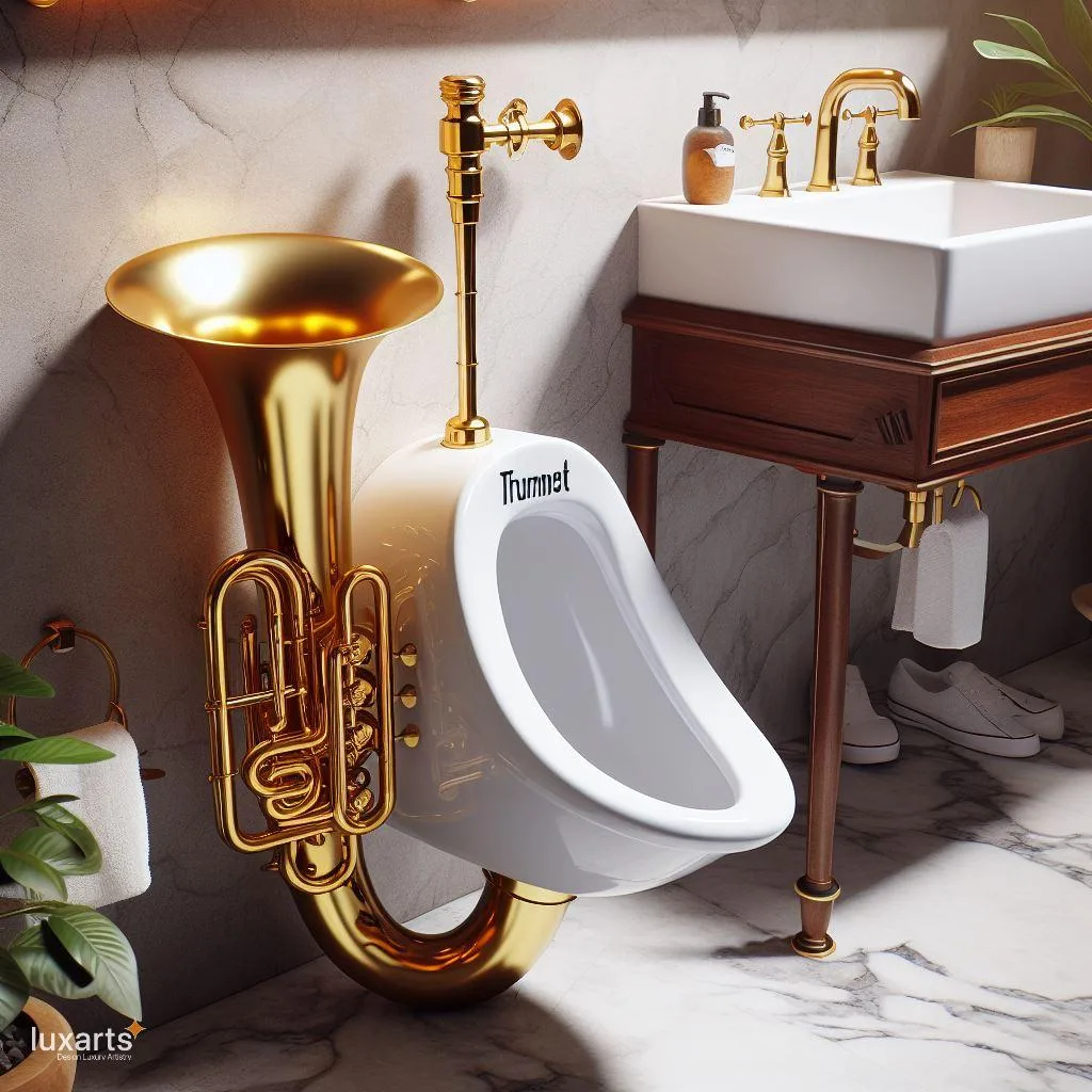 Jazz Up Your Bathroom: Saxophone-Shaped Urinals for Musical Decor luxarts saxophone shaped saurinal 12 jpg