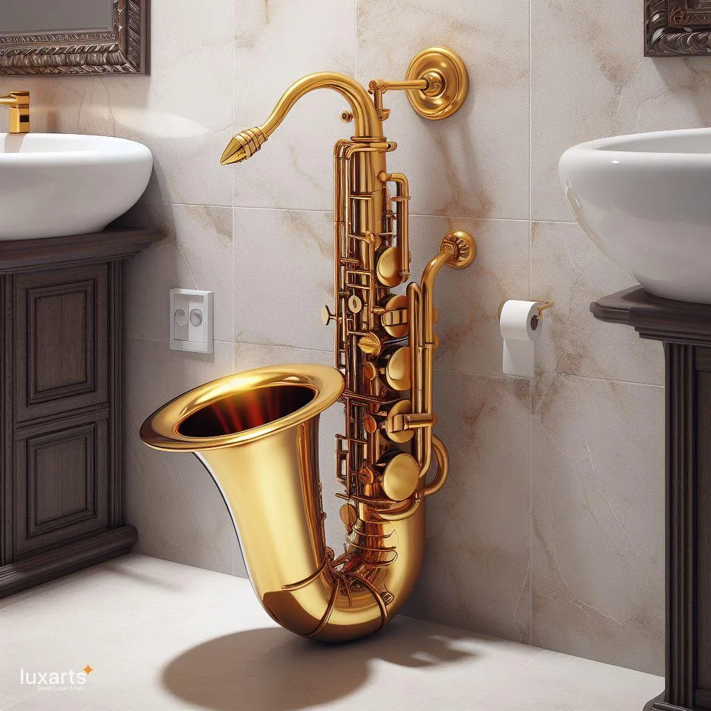 Jazz Up Your Bathroom: Saxophone-Shaped Urinals for Musical Decor luxarts saxophone shaped saurinal 14 jpg