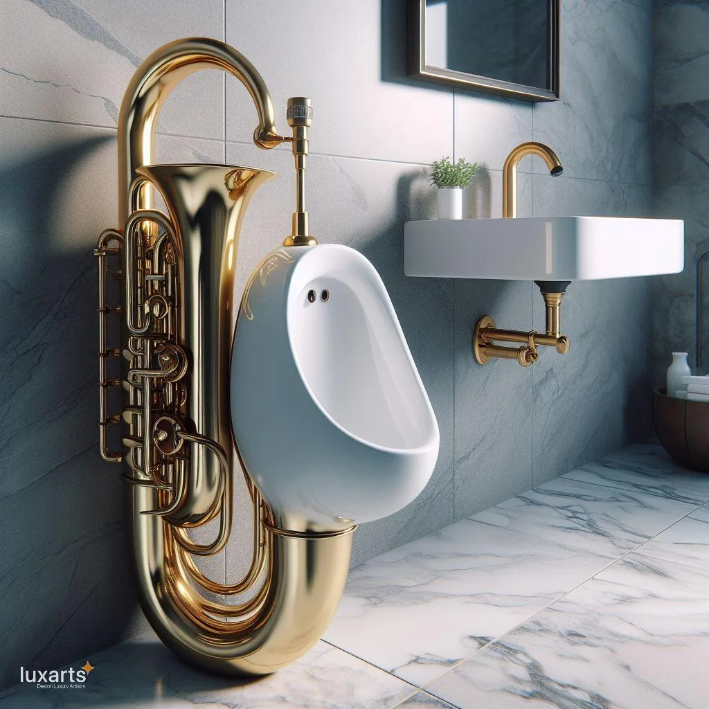 Jazz Up Your Bathroom: Saxophone-Shaped Urinals for Musical Decor