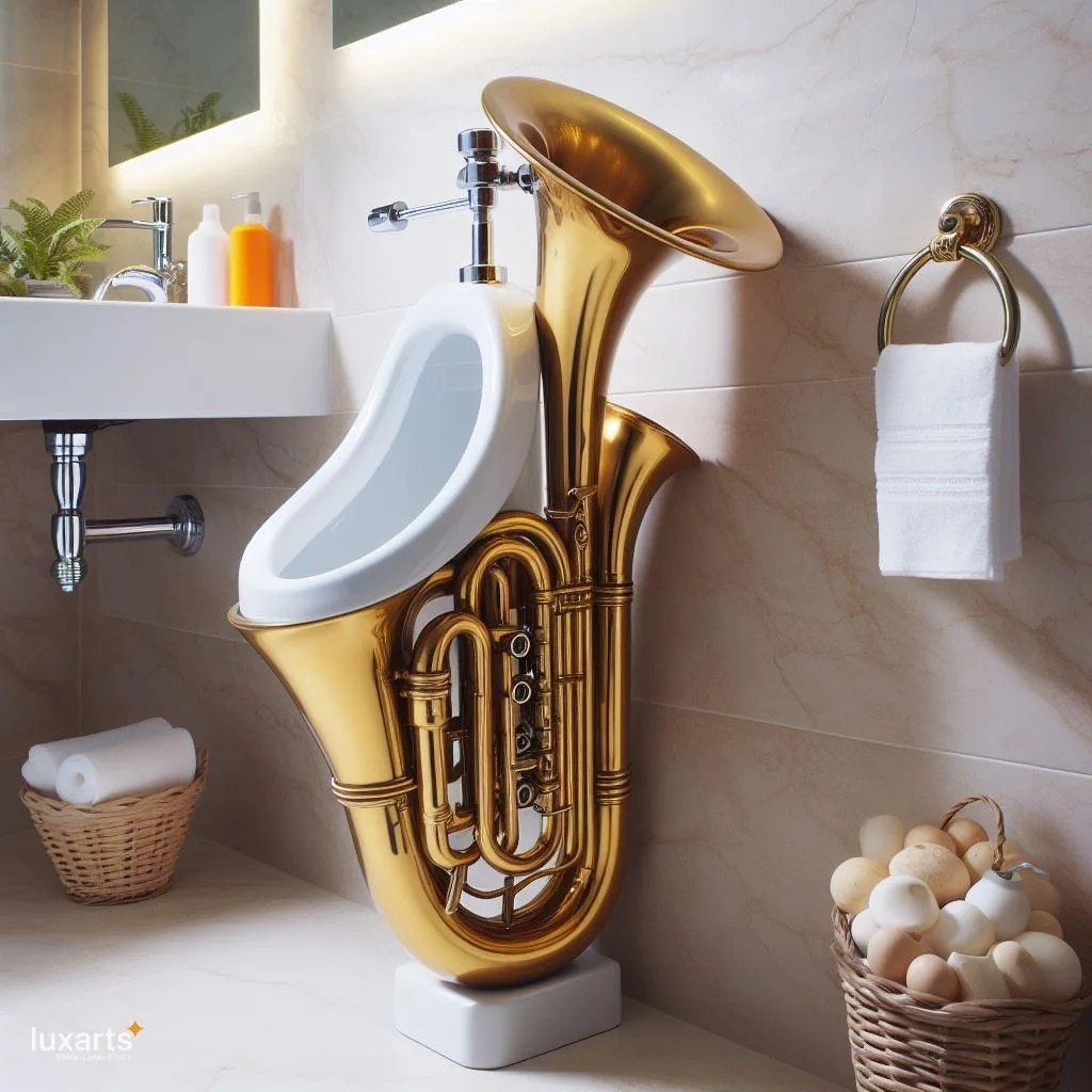 Jazz Up Your Bathroom: Saxophone-Shaped Urinals for Musical Decor luxarts saxophone shaped saurinal 17 jpg