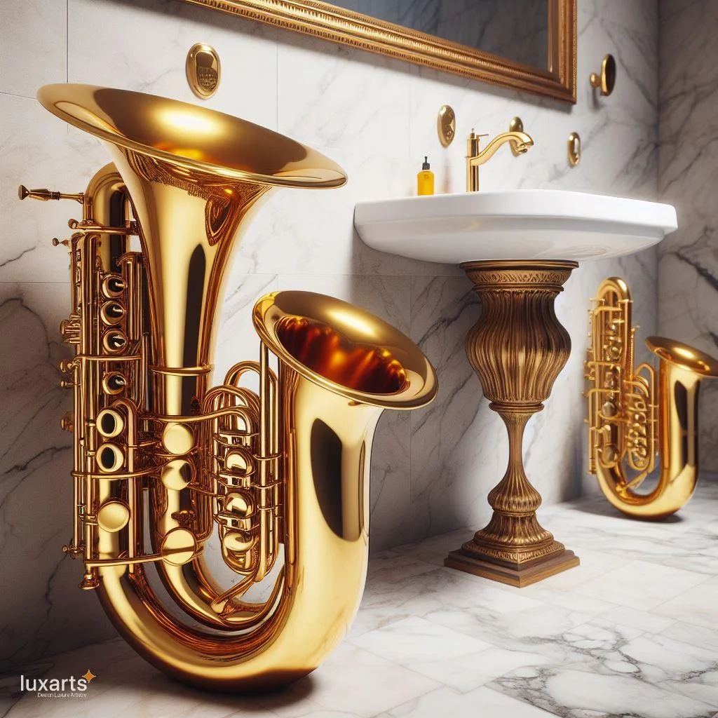 Jazz Up Your Bathroom: Saxophone-Shaped Urinals for Musical Decor luxarts saxophone shaped saurinal 3 jpg
