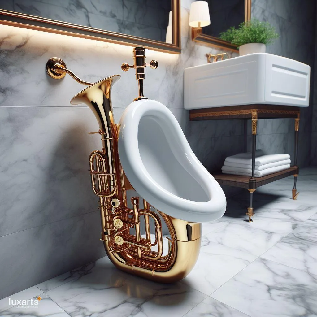 Jazz Up Your Bathroom: Saxophone-Shaped Urinals for Musical Decor luxarts saxophone shaped saurinal 8 jpg