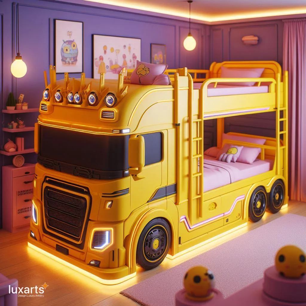 Rev Up Your Bedroom: Semi-Truck-Inspired Bunk Beds luxarts semi truck bunk beds 0 1 jpg