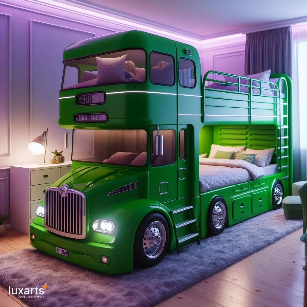 Rev Up Your Bedroom: Semi-Truck-Inspired Bunk Beds luxarts semi truck bunk beds 12 jpg