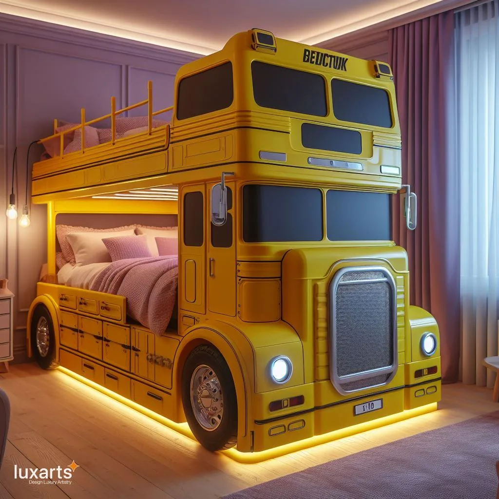 Rev Up Your Bedroom: Semi-Truck-Inspired Bunk Beds luxarts semi truck bunk beds 14 jpg
