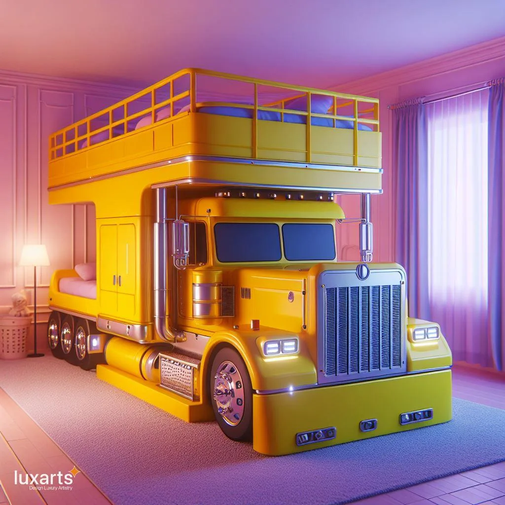 Rev Up Your Bedroom: Semi-Truck-Inspired Bunk Beds luxarts semi truck bunk beds 5 1 jpg