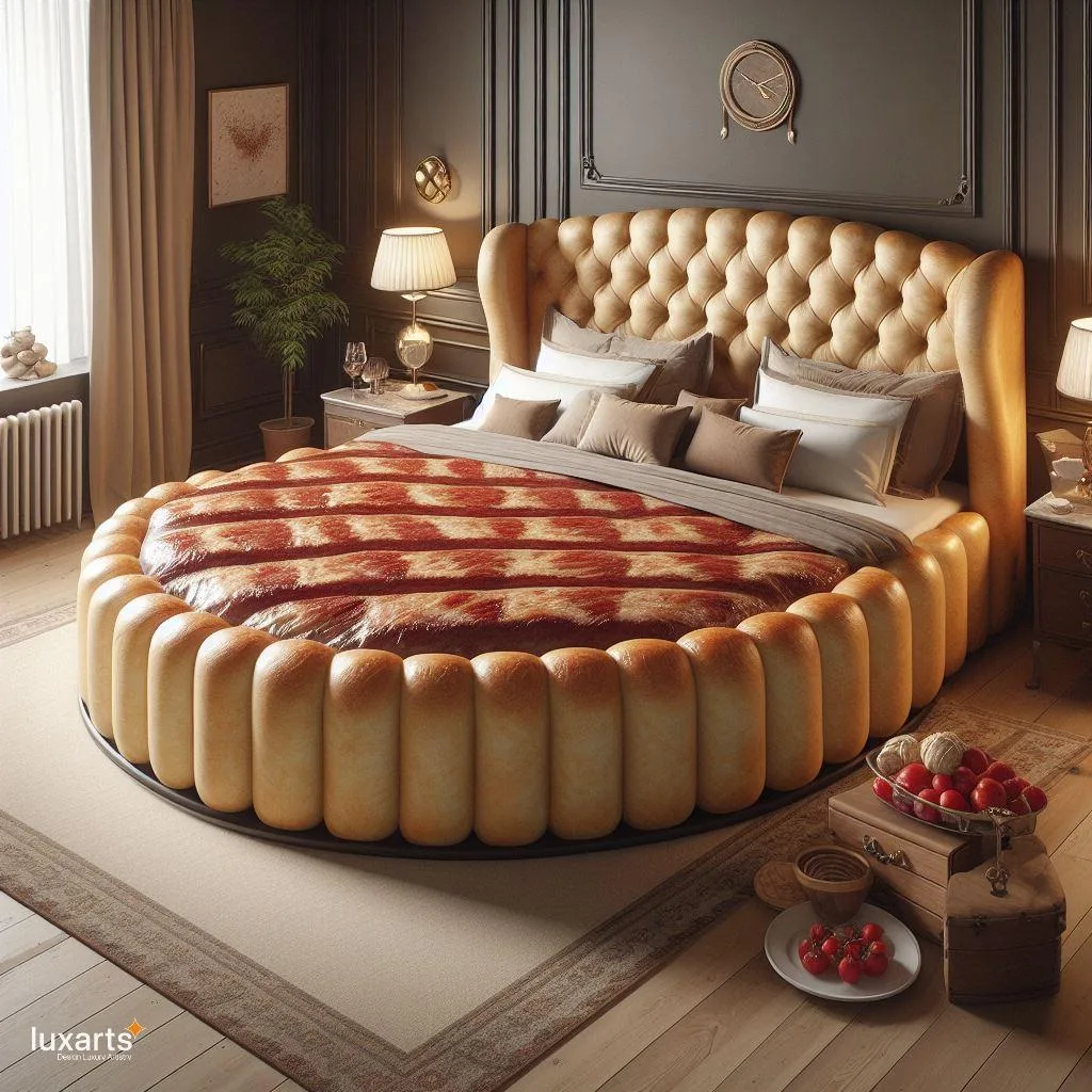 Sink into Savory Comfort: Steak Pie Inspired Bed for a Dreamy Night's Sleep luxarts steak pie inspired bed 1 jpg