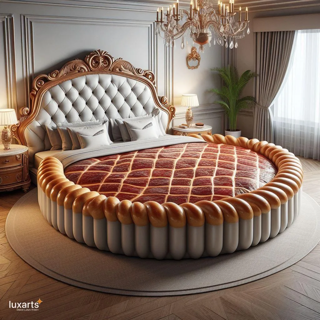 Sink into Savory Comfort: Steak Pie Inspired Bed for a Dreamy Night's Sleep luxarts steak pie inspired bed 3 jpg