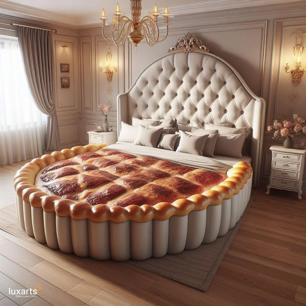 Sink into Savory Comfort: Steak Pie Inspired Bed for a Dreamy Night's Sleep luxarts steak pie inspired bed 4 jpg