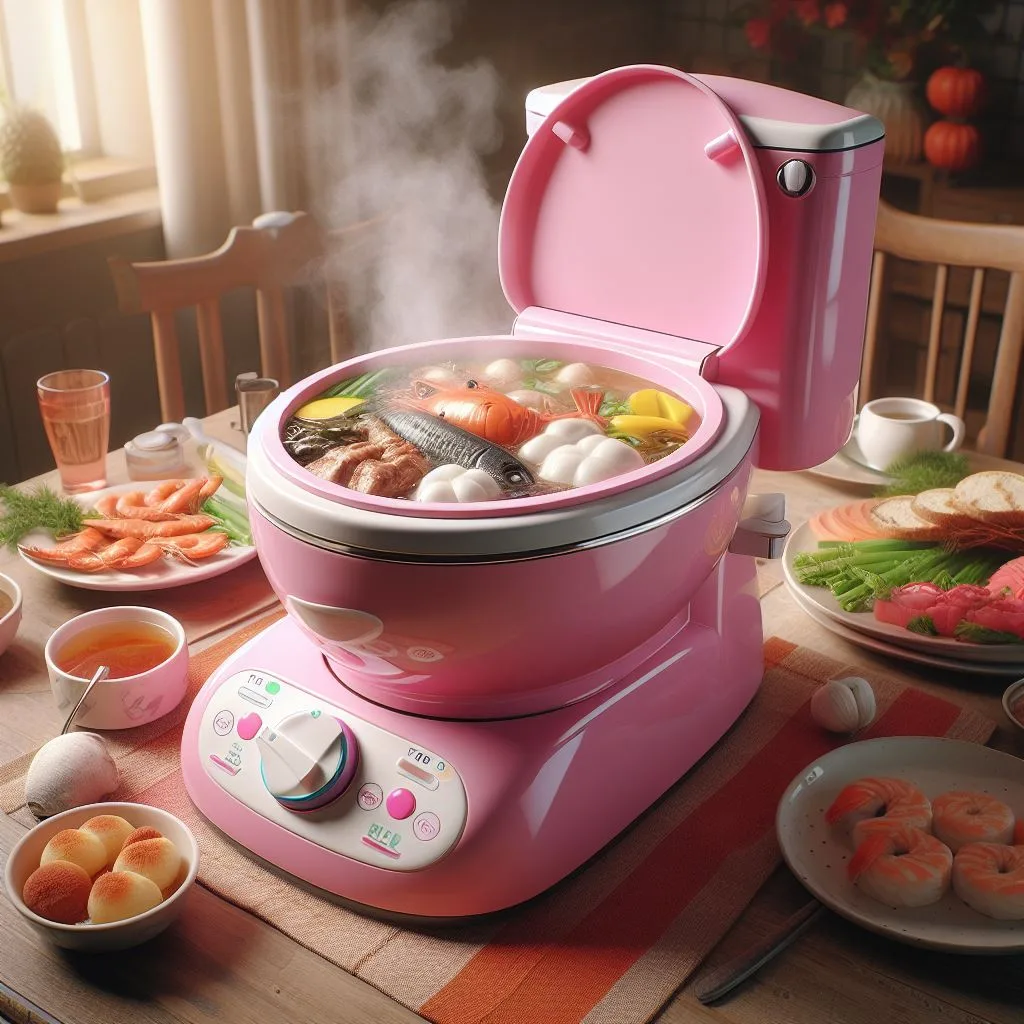 Toilet-Inspired Electric Hot Pots: Quirky Design, Hot Cuisine luxarts toilet inspired inspired electric hot pots jpg