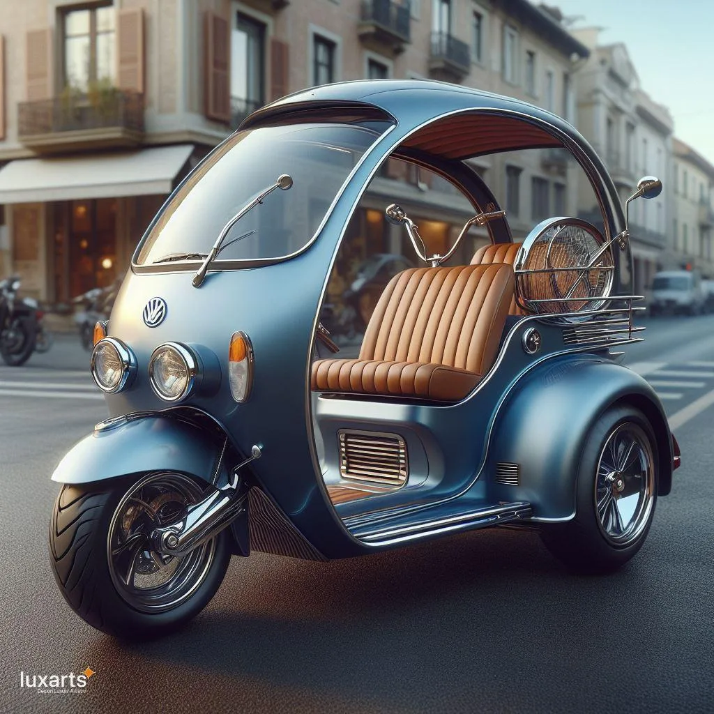 Vespa and Volkswagen Motorcycle Scooter: Blending Classic Inspirations luxarts vespa and volkswagen 0 jpg