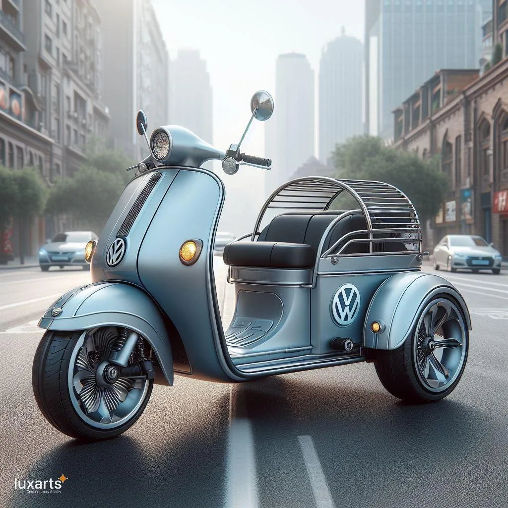 Vespa and Volkswagen Motorcycle Scooter: Blending Classic Inspirations luxarts vespa and volkswagen 3 jpg