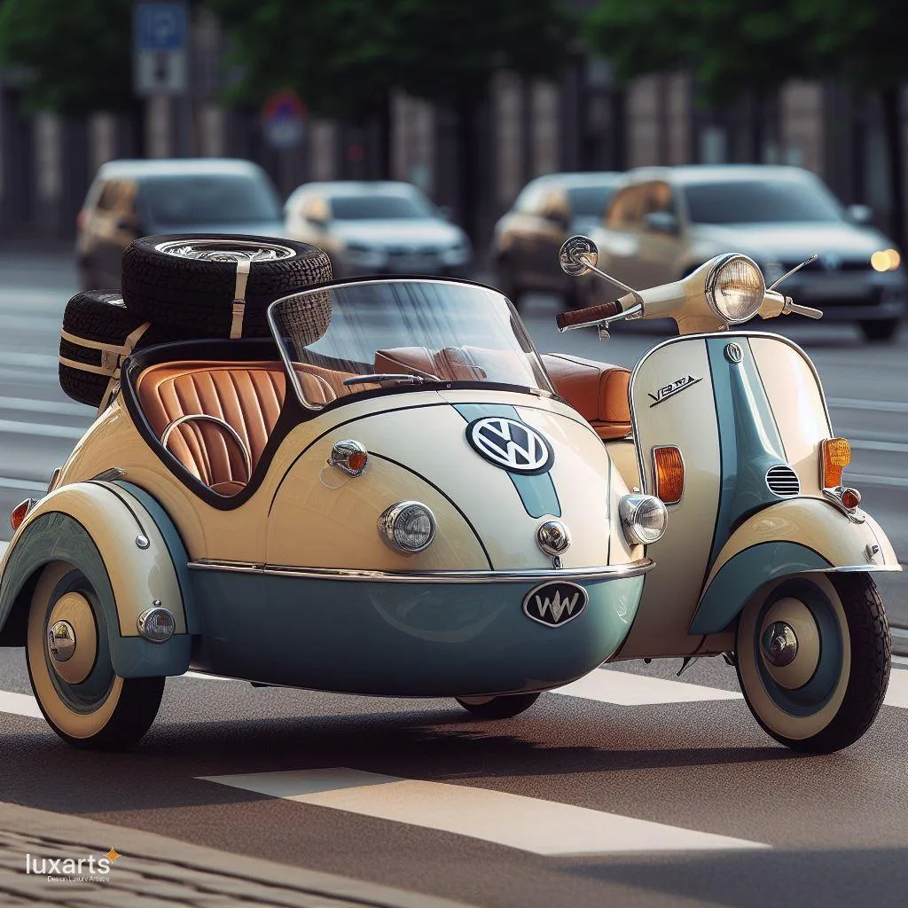 Vintage Ride: Vespa and Volkswagen Sidecars for Retro Adventures luxarts vespa and volkswagen sidecar 10 jpg