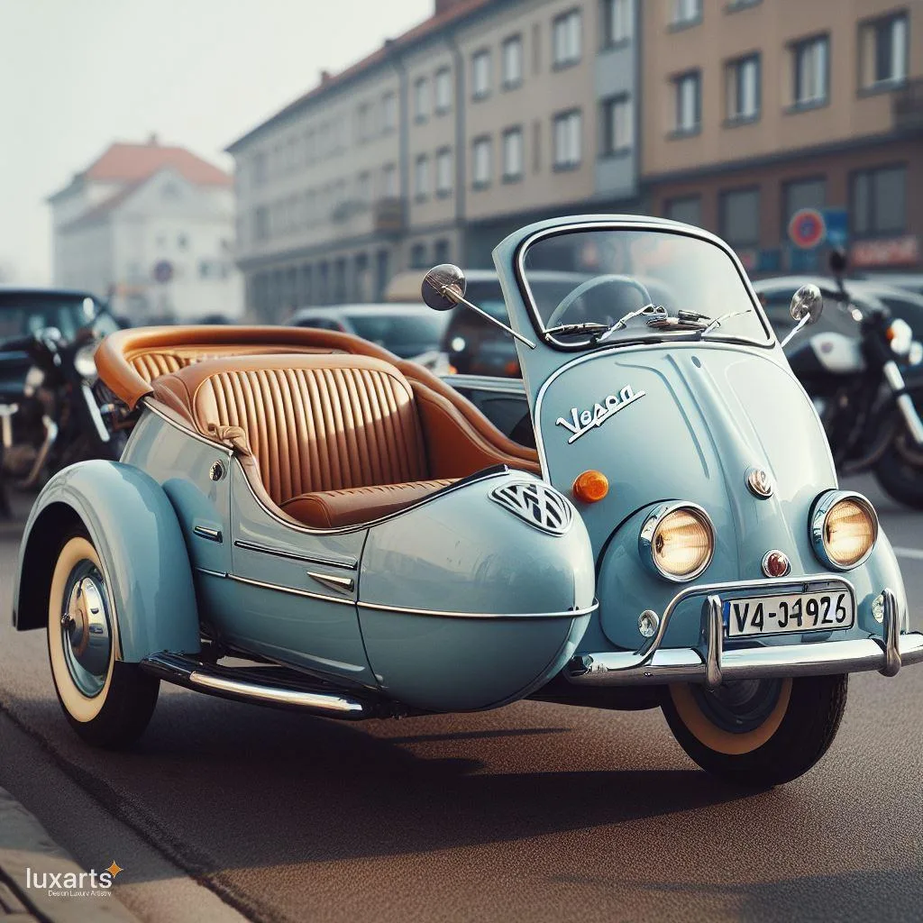Vintage Ride: Vespa and Volkswagen Sidecars for Retro Adventures luxarts vespa and volkswagen sidecar 12 jpg