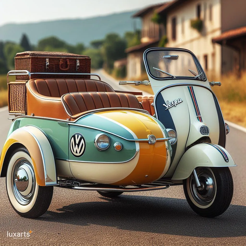 Vintage Ride: Vespa and Volkswagen Sidecars for Retro Adventures luxarts vespa and volkswagen sidecar 14 jpg