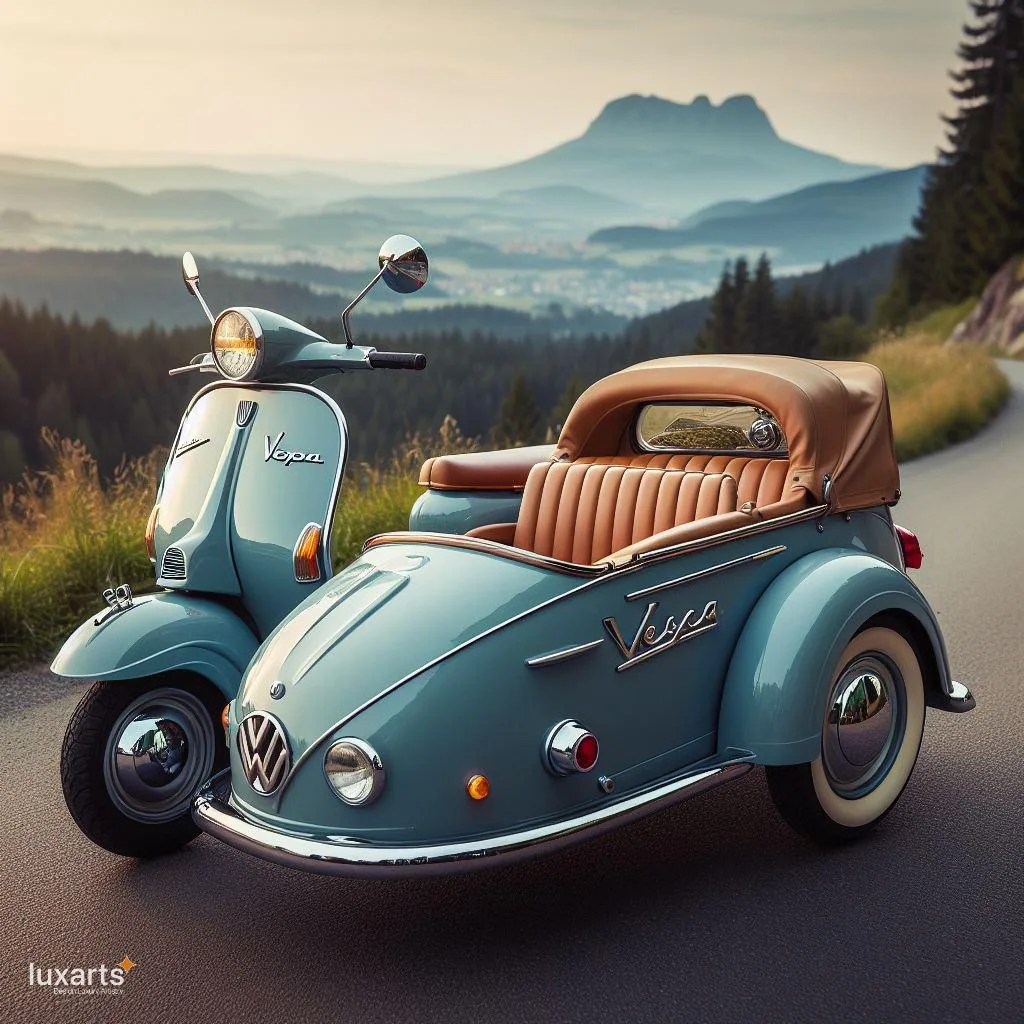 Vintage Ride: Vespa and Volkswagen Sidecars for Retro Adventures luxarts vespa and volkswagen sidecar 16 jpg