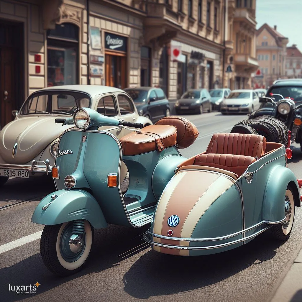 Vintage Ride: Vespa and Volkswagen Sidecars for Retro Adventures luxarts vespa and volkswagen sidecar 3 jpg