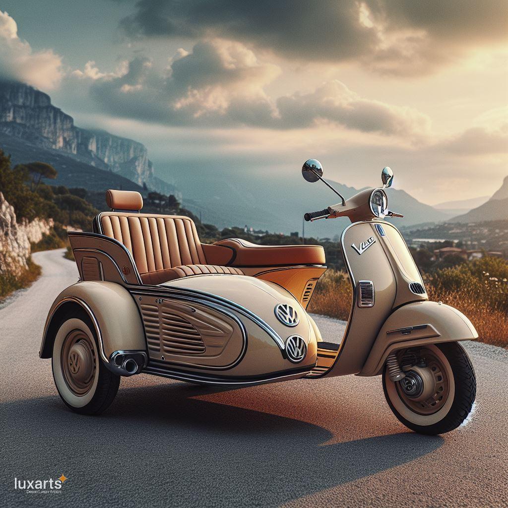 Vintage Ride: Vespa and Volkswagen Sidecars for Retro Adventures luxarts vespa and volkswagen sidecar 6