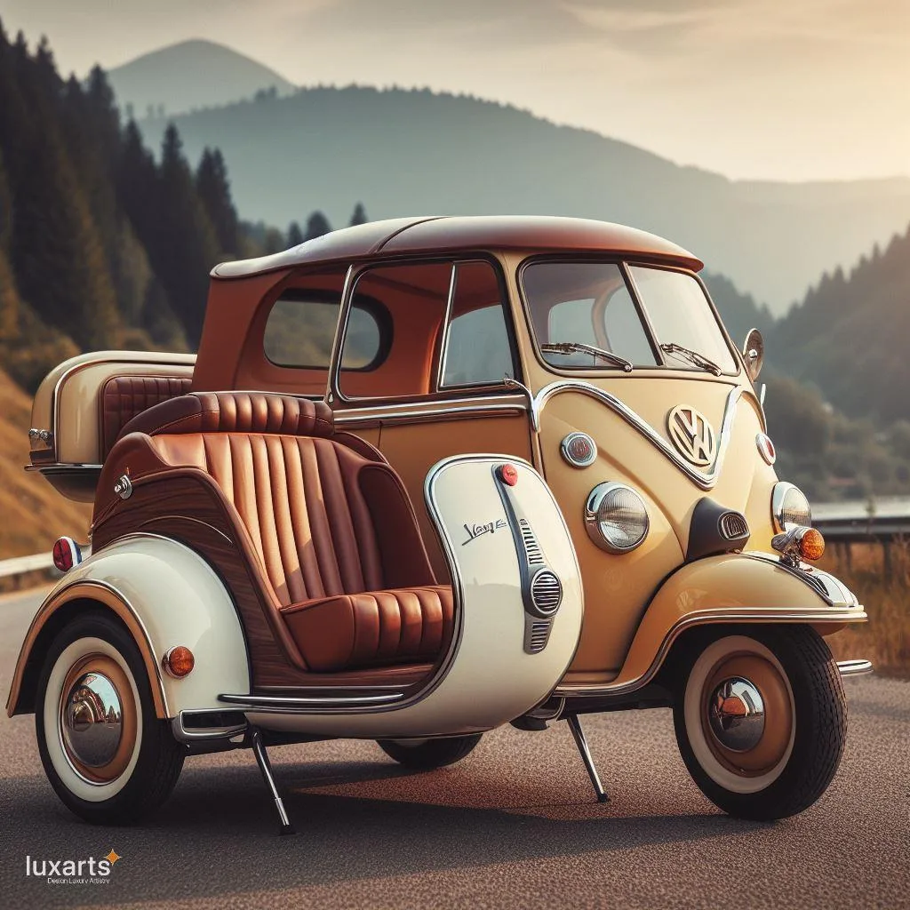 Vintage Ride: Vespa and Volkswagen Sidecars for Retro Adventures luxarts vespa and volkswagen sidecar 7 jpg