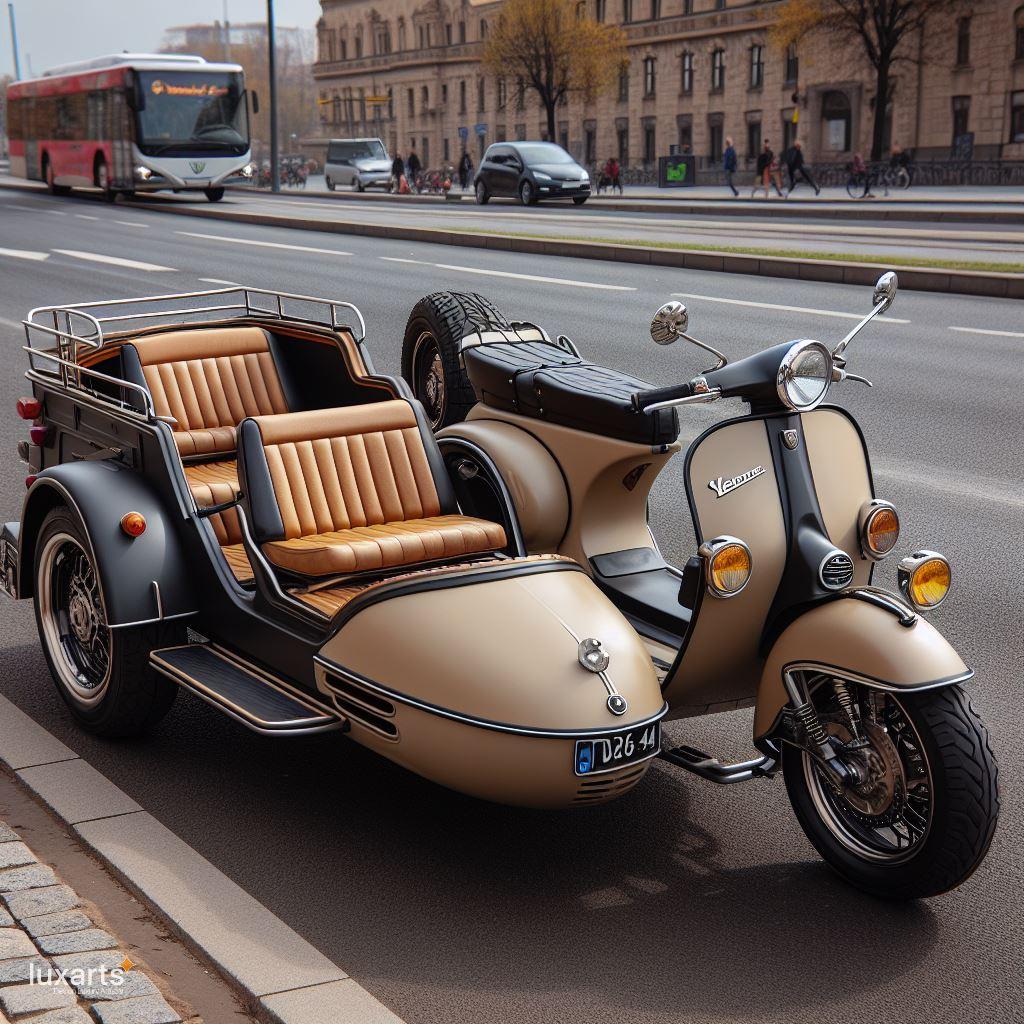 Vintage Ride: Vespa and Volkswagen Sidecars for Retro Adventures luxarts vespa and volkswagen sidecar 9
