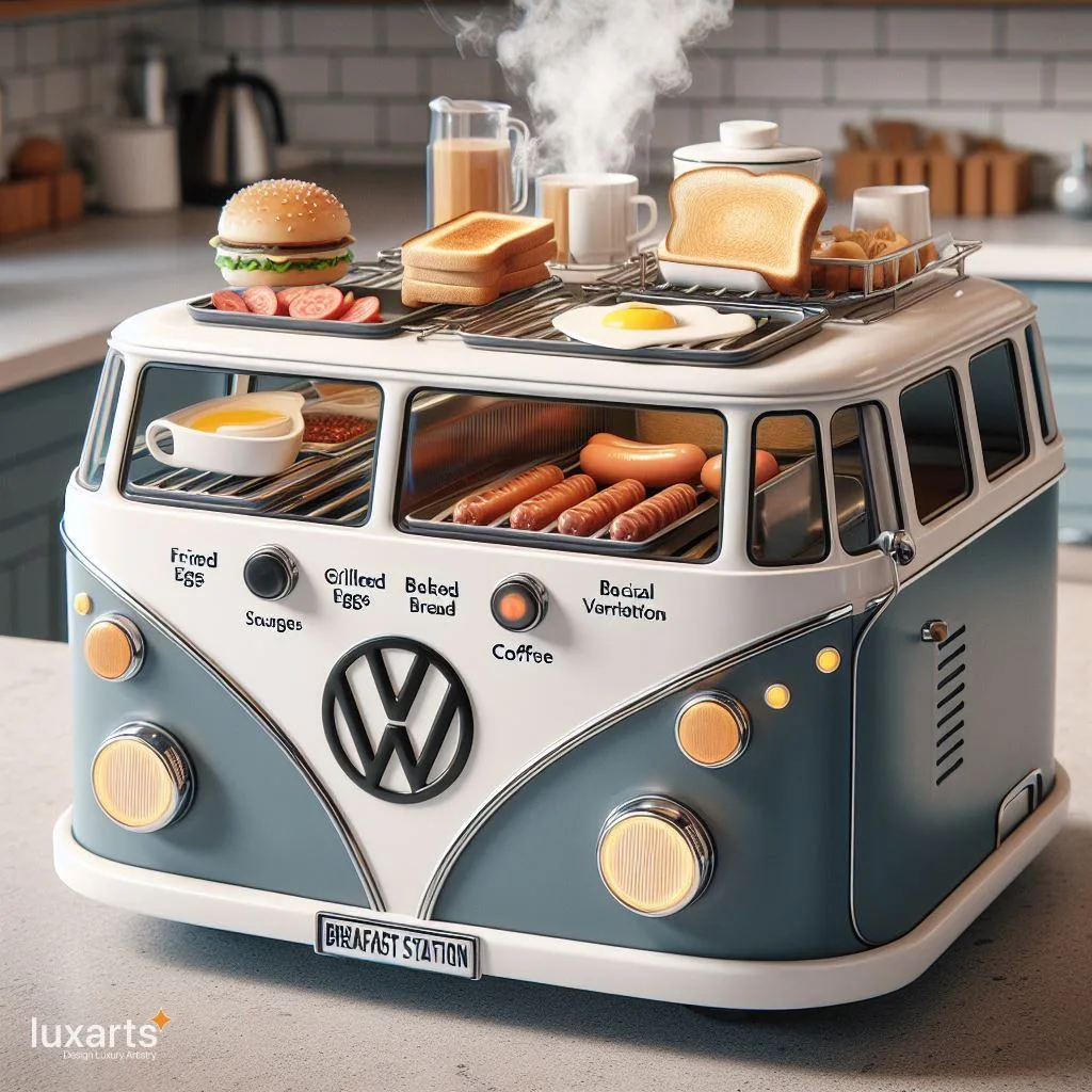 Retro Breakfast Vibes: Volkswagen Bus Inspired Breakfast Stations luxarts volkswagen bus breakfast stations 0 jpg
