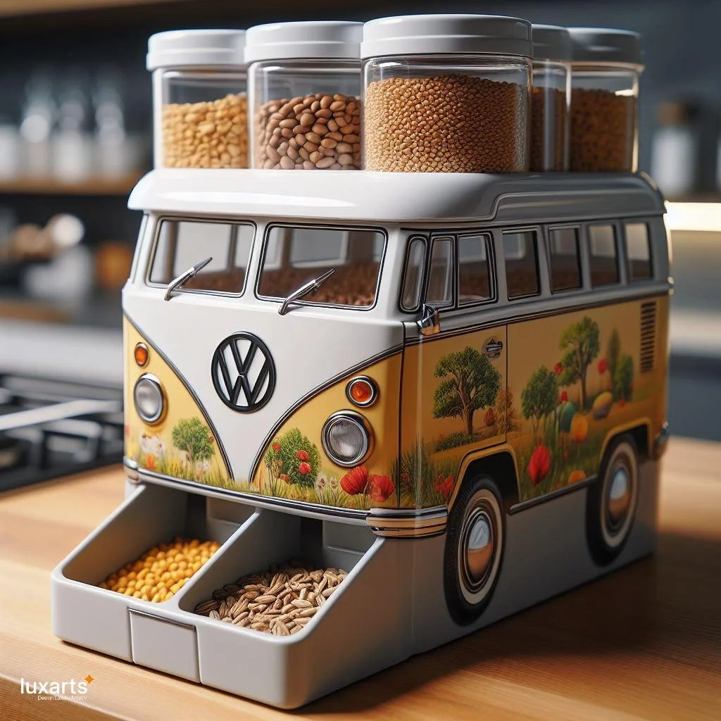 Retro Breakfast Vibes: Volkswagen Bus-Inspired Cereal Dispensers luxarts volkswagen bus cereal dispenser 7 jpg