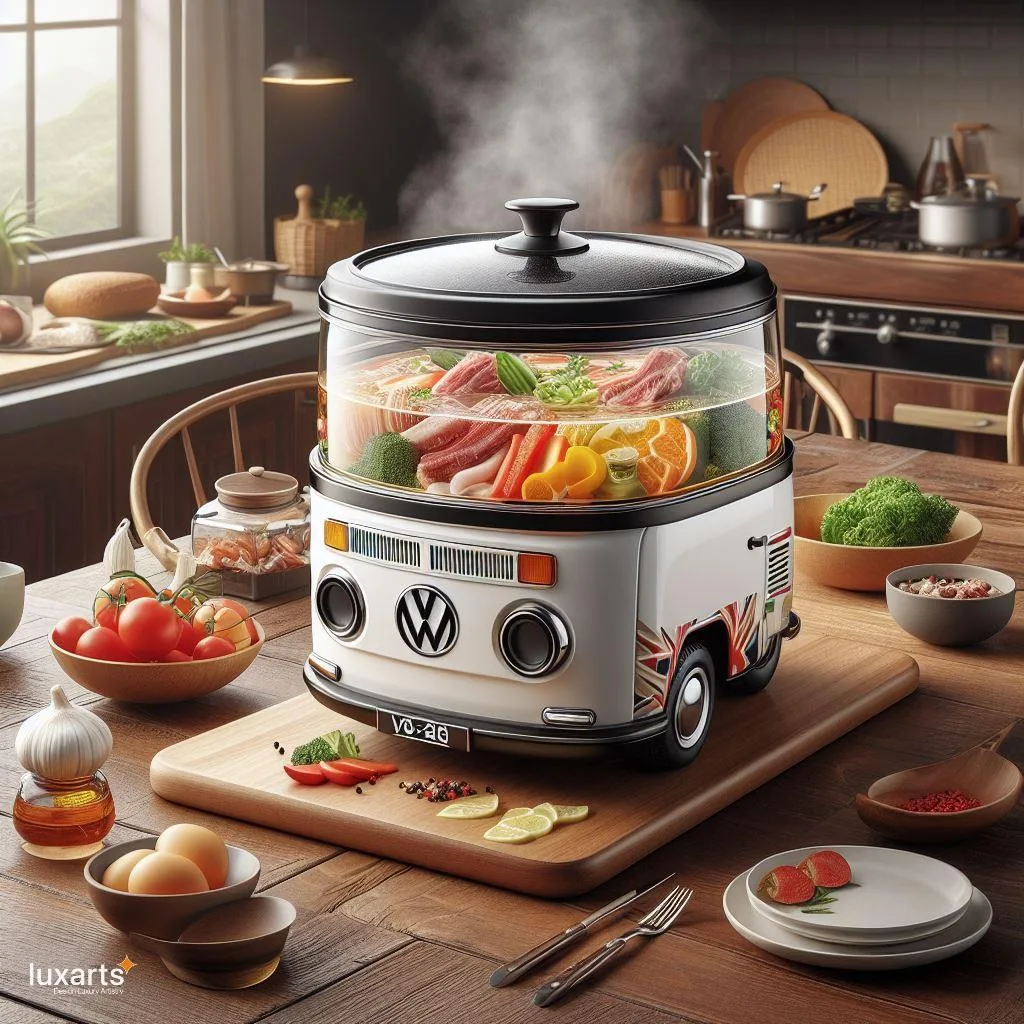 Volkswagen Bus Inspired Electric Hot Pots: Reviving Retro Vibes in Your Kitchen luxarts volkswagen bus hot pot electric 10 jpg