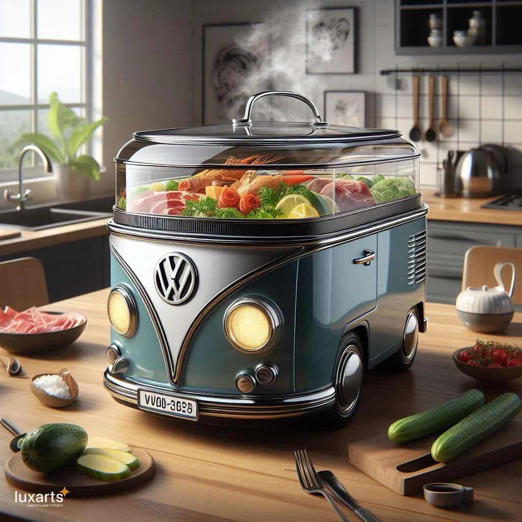Volkswagen Bus Inspired Electric Hot Pots: Reviving Retro Vibes in Your Kitchen luxarts volkswagen bus hot pot electric 3 jpg