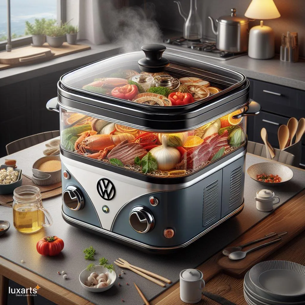 Volkswagen Bus Inspired Electric Hot Pots: Reviving Retro Vibes in Your Kitchen luxarts volkswagen bus hot pot electric 5 jpg