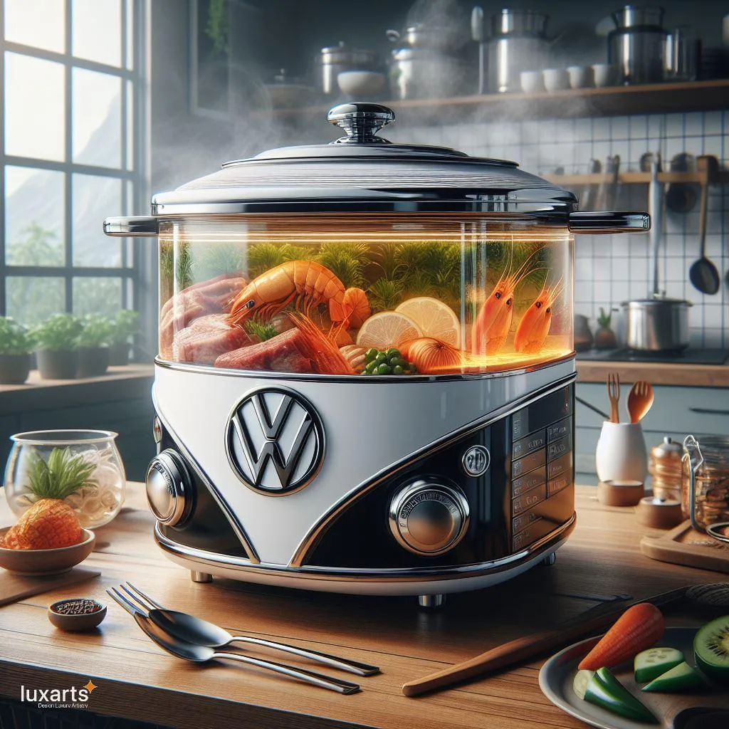 Volkswagen Bus Inspired Electric Hot Pots: Reviving Retro Vibes in Your Kitchen luxarts volkswagen bus hot pot electric 6 jpg