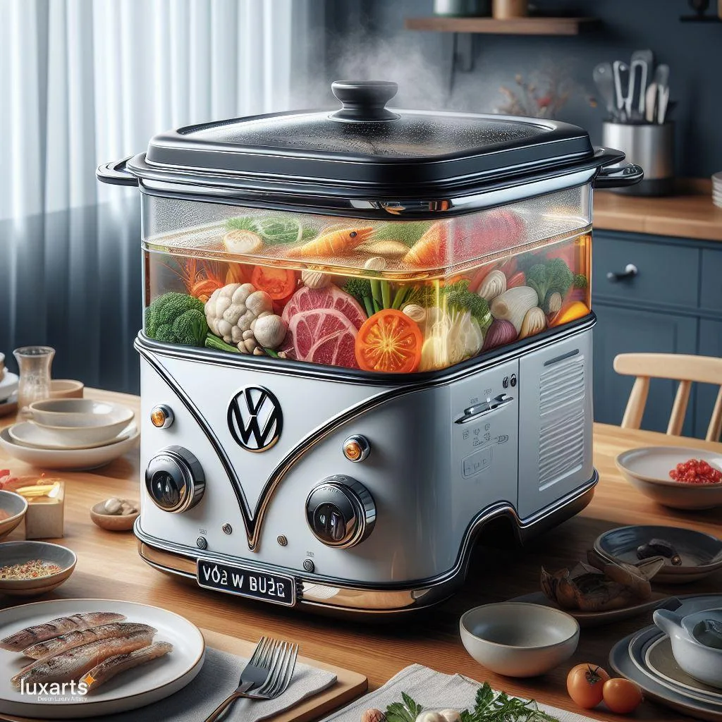 Volkswagen Bus Inspired Electric Hot Pots: Reviving Retro Vibes in Your Kitchen luxarts volkswagen bus hot pot electric 7 jpg