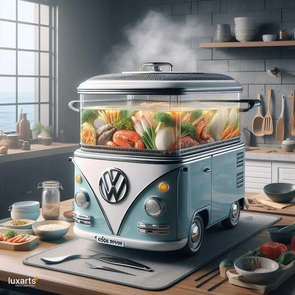 Volkswagen Bus Inspired Electric Hot Pots: Reviving Retro Vibes in Your Kitchen luxarts volkswagen bus hot pot electric 8 jpg