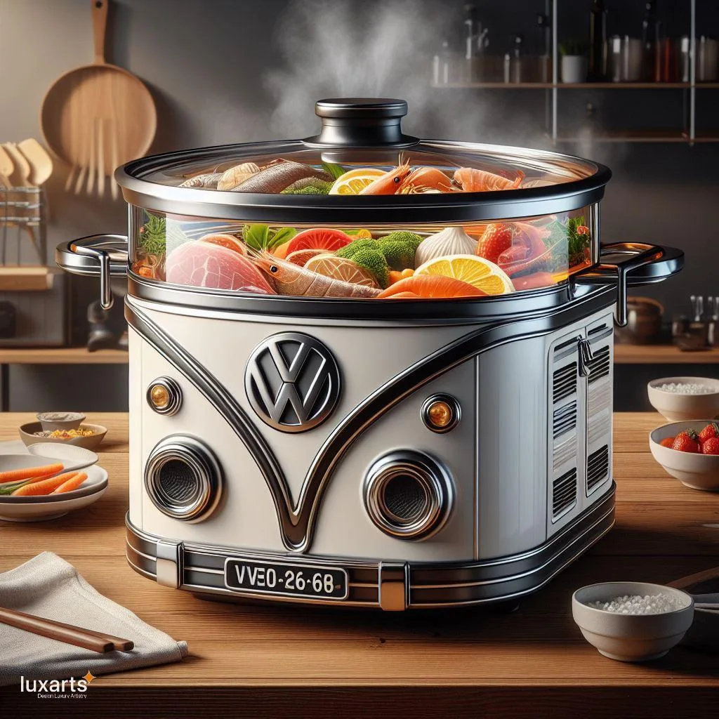 Volkswagen Bus Inspired Electric Hot Pots: Reviving Retro Vibes in Your Kitchen luxarts volkswagen bus hot pot electric 9 jpg