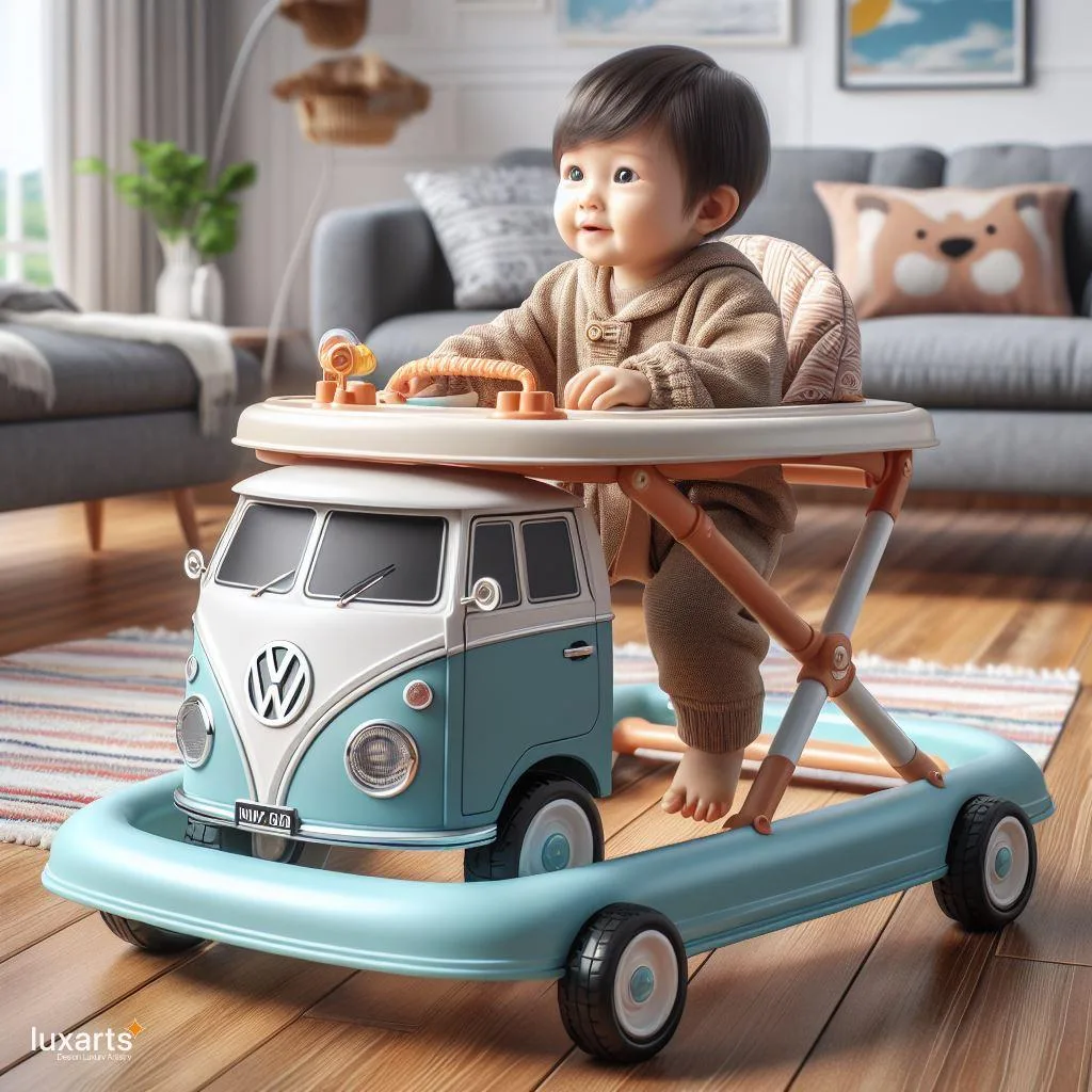 Volkswagen Bus Inspired Baby Walker: Classic Style for Little Explorers