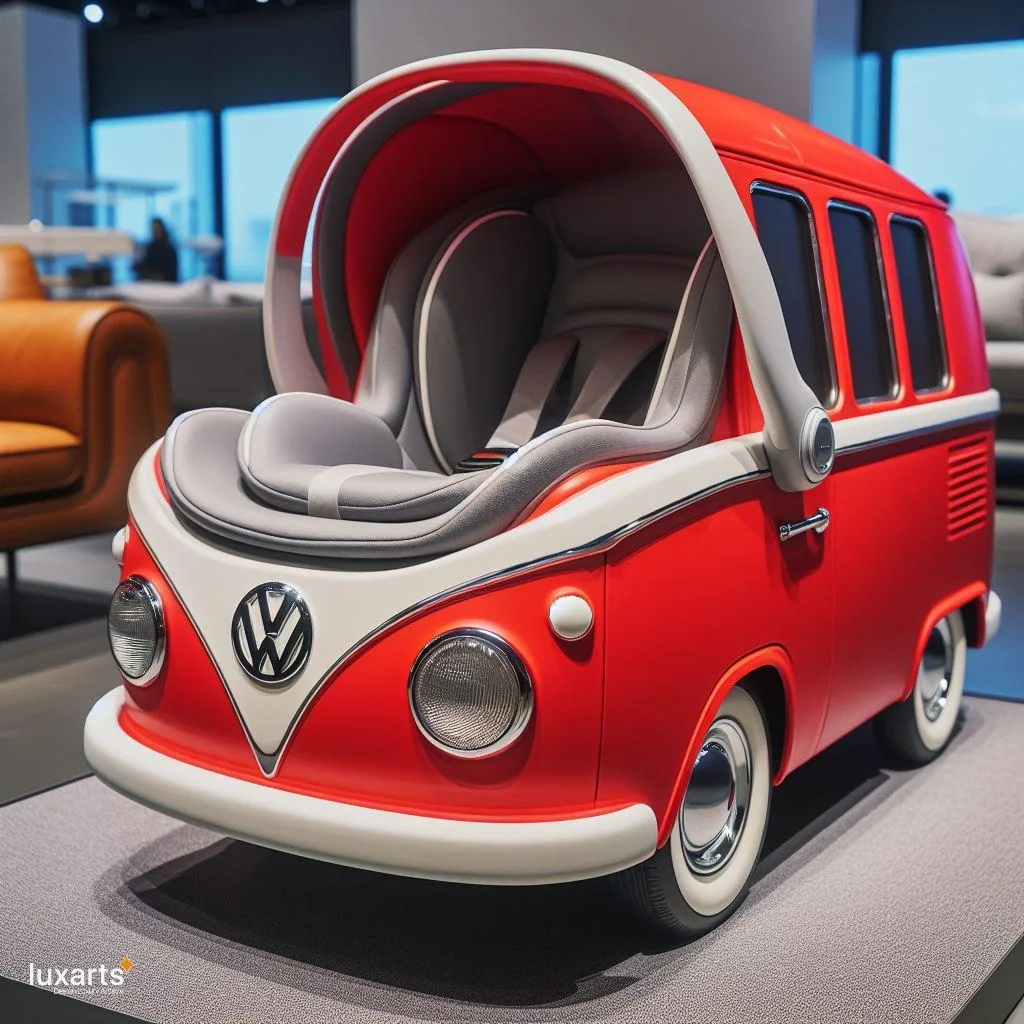 Cruise in Comfort: Volkswagen Bus-Inspired Car Seat for Retro Road Trips luxarts volkswagen bus inspired car seat 8 jpg