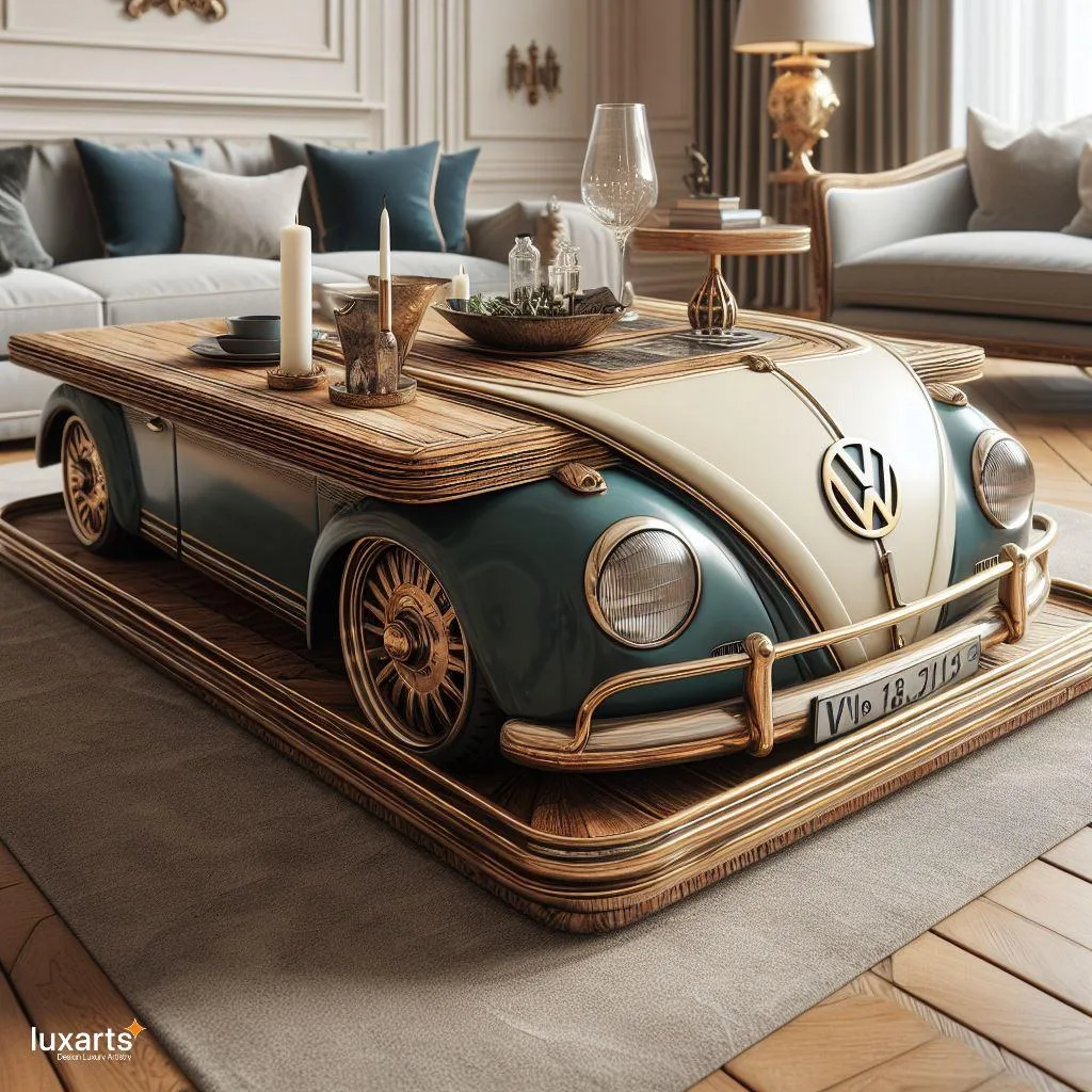 Vintage Charm: Volkswagen Bus-Inspired Coffee Tables for Retro Décor luxarts volkswagen bus inspired coffee table 4 jpg