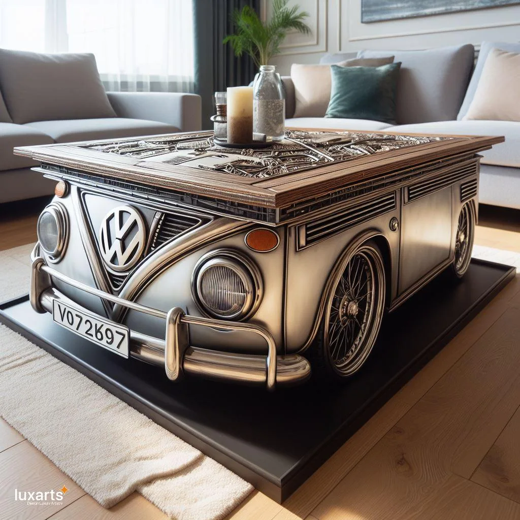 Vintage Charm: Volkswagen Bus-Inspired Coffee Tables for Retro Décor luxarts volkswagen bus inspired coffee table 6 jpg