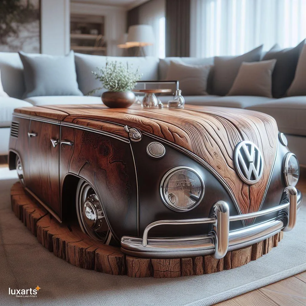 Vintage Charm: Volkswagen Bus-Inspired Coffee Tables for Retro Décor luxarts volkswagen bus inspired coffee table 9 jpg