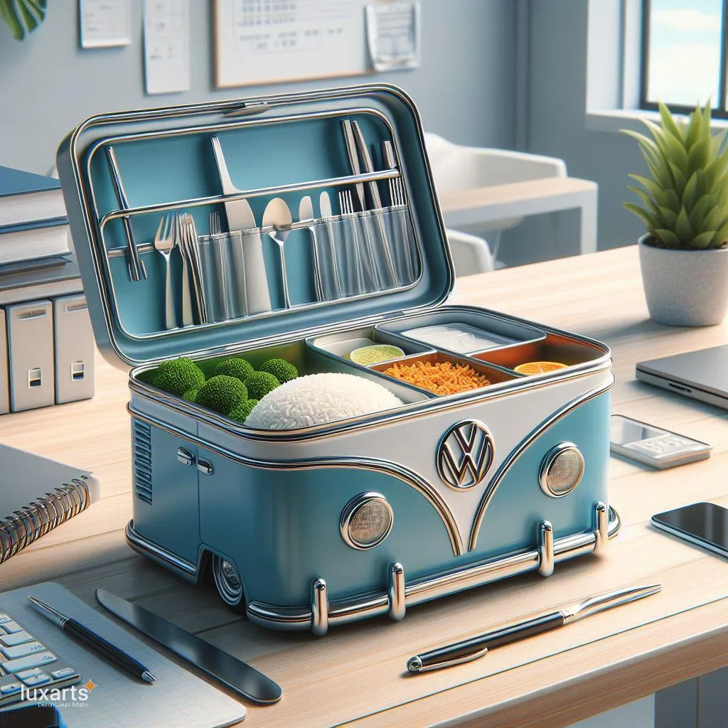 Volkswagen Bus Inspired Lunch Box: Retro Style for Your Meals luxarts volkswagen bus inspired lunch box 5 jpg