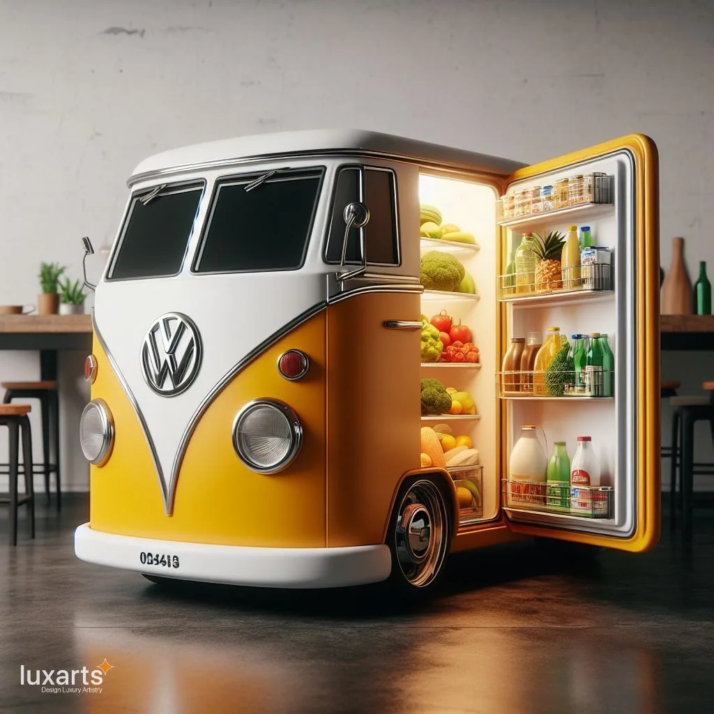 Cruising in Style: Volkswagen Bus Inspired Refrigerator luxarts volkswagen bus inspired refrigerator 11 jpg