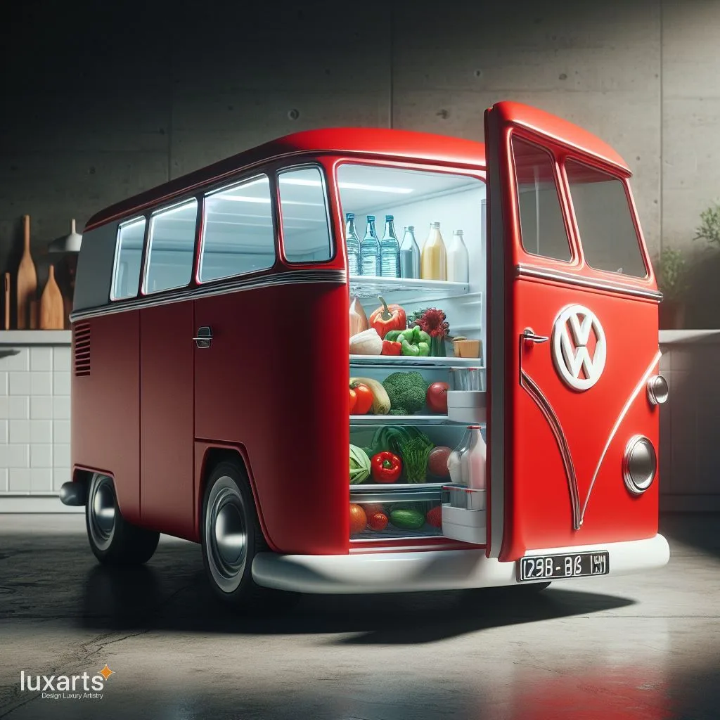 Cruising in Style: Volkswagen Bus Inspired Refrigerator luxarts volkswagen bus inspired refrigerator 2 jpg