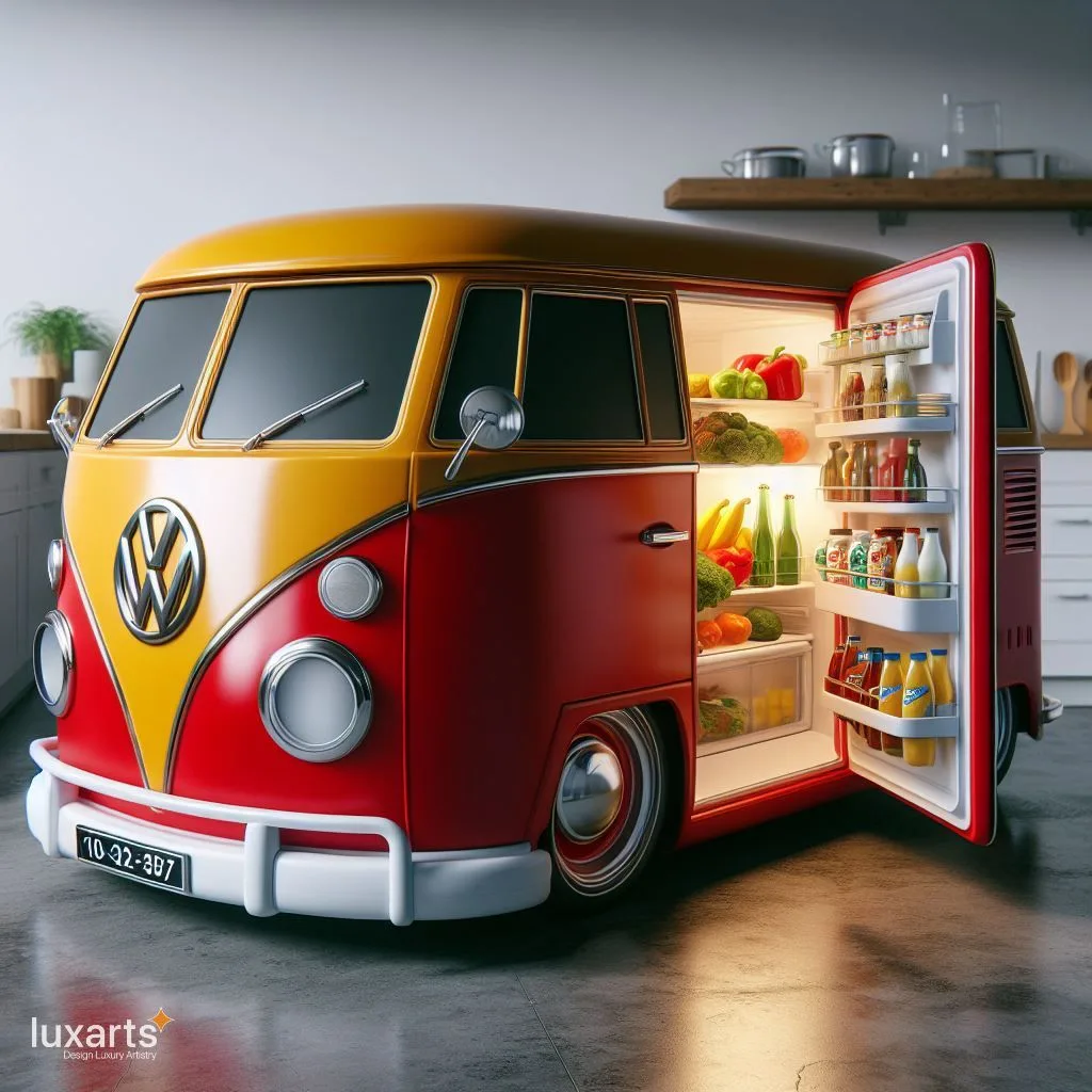 Cruising in Style: Volkswagen Bus Inspired Refrigerator luxarts volkswagen bus inspired refrigerator 7 jpg