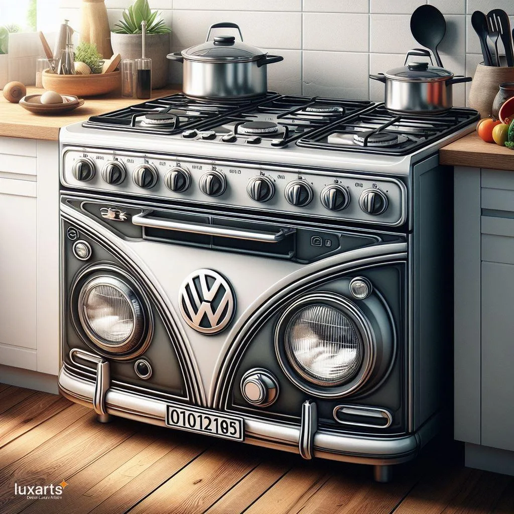 Retro Fusion: Volkswagen-Inspired Combination Gas and Electric Stove luxarts volkswagen inspired combination gas and electric stove 0 jpg