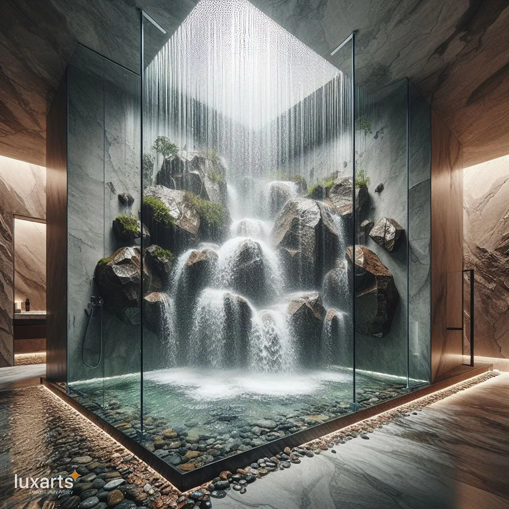 Flowing Elegance: Elevate Your Bathroom Aesthetics with a Stylish Waterfall Shower luxarts waterfall shower 4 jpg